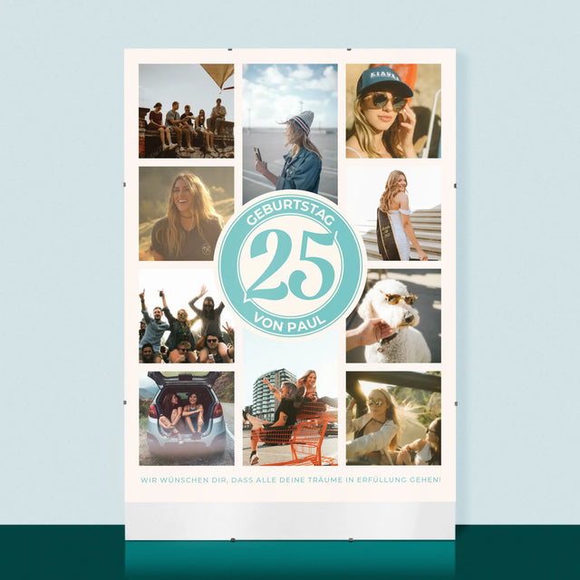 Fotocollage: 25 Geburtstag - Poster