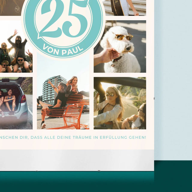 Fotocollage: 25 Geburtstag - Poster