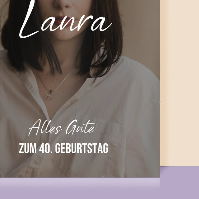 Foto Und Unterschrift: 40. Geburtstag, Alles Gute Zum Geburtstag - Poster