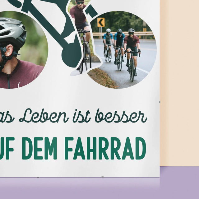 Form-Collage: Das Leben Ist Besser Auf Dem Fahrrad - Poster