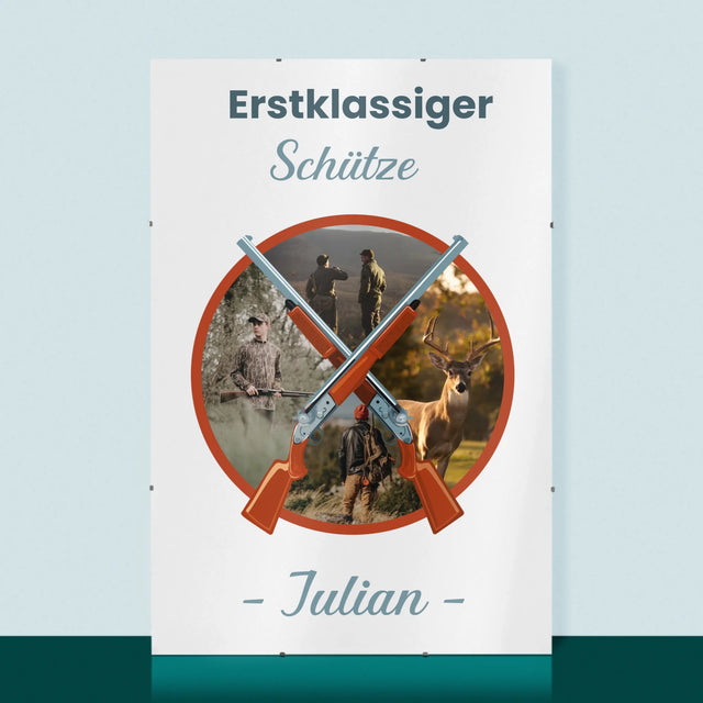 Fotocollage: Erstklassiger Schütze - Poster