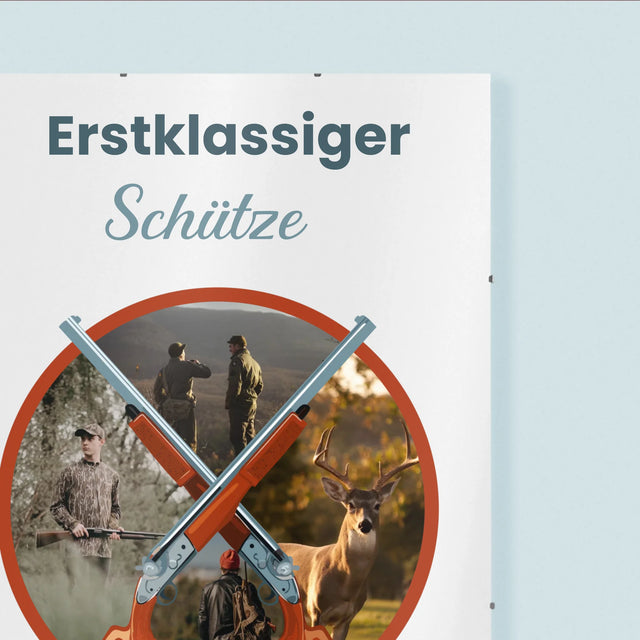 Fotocollage: Erstklassiger Schütze - Poster