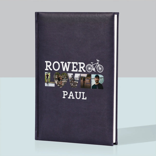 Buchstaben-Collage: Fahrradliebhaber - Notizbuch