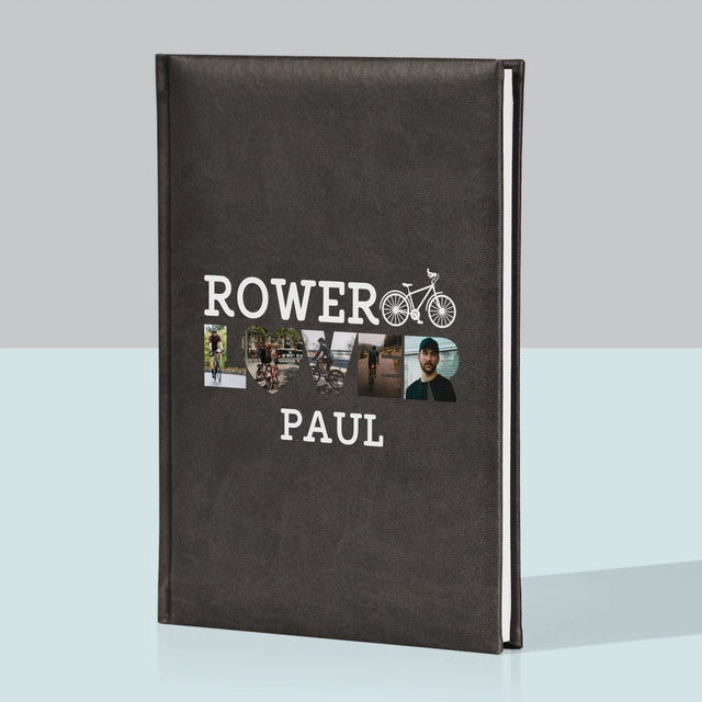 Buchstaben-Collage: Fahrradliebhaber - Notizbuch