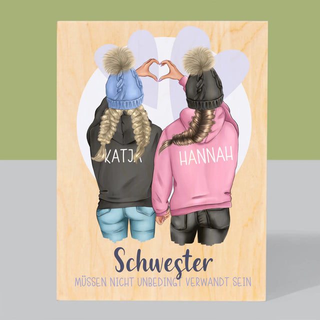 Avatar Creator: Winter Freundinnen - Druck Auf Holz