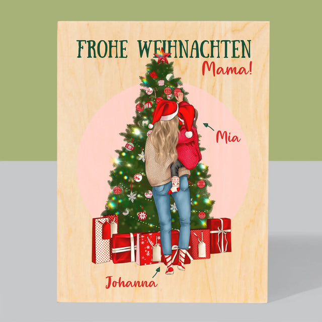 Avatar Creator: Frohe Weihnachten, Mama! - Druck Auf Holz