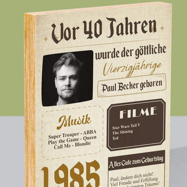 Magazin-Cover: Vor 40 Jahren - Druck Auf Holz