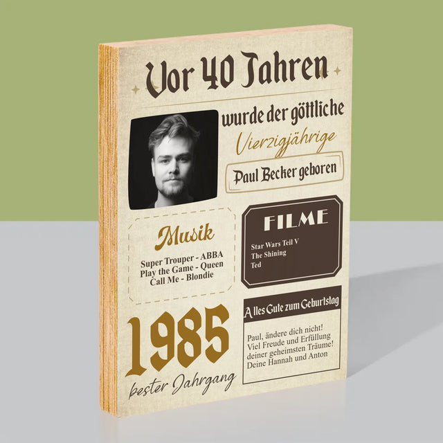 Magazin-Cover: Vor 40 Jahren - Druck Auf Holz