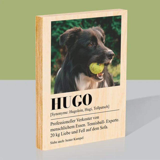 Foto Und Unterschrift: Haustier Definition - Druck Auf Holz