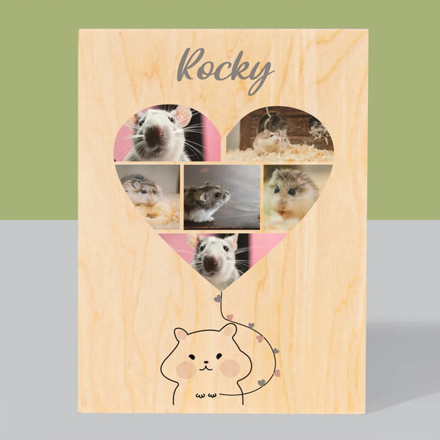 Fotocollage: Hamster - Druck Auf Holz