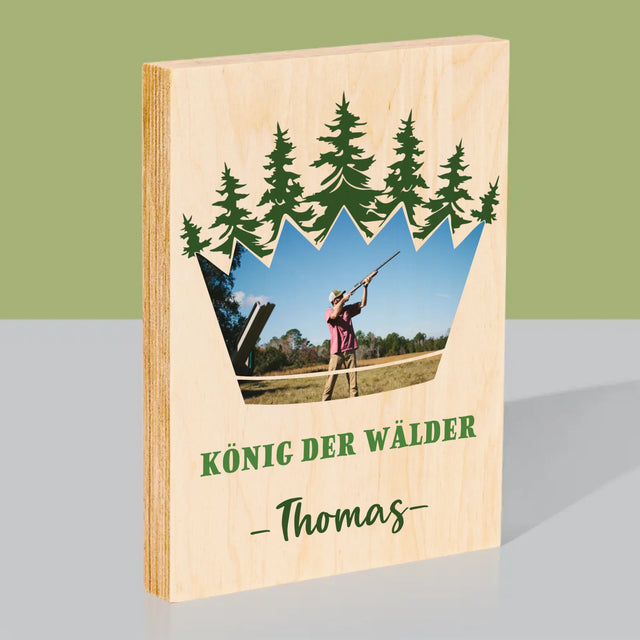 Form-Collage: König Der Wälder - Druck Auf Holz