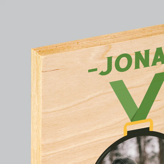 Foto Und Unterschrift: Der Weltbeste Jäger - Druck Auf Holz