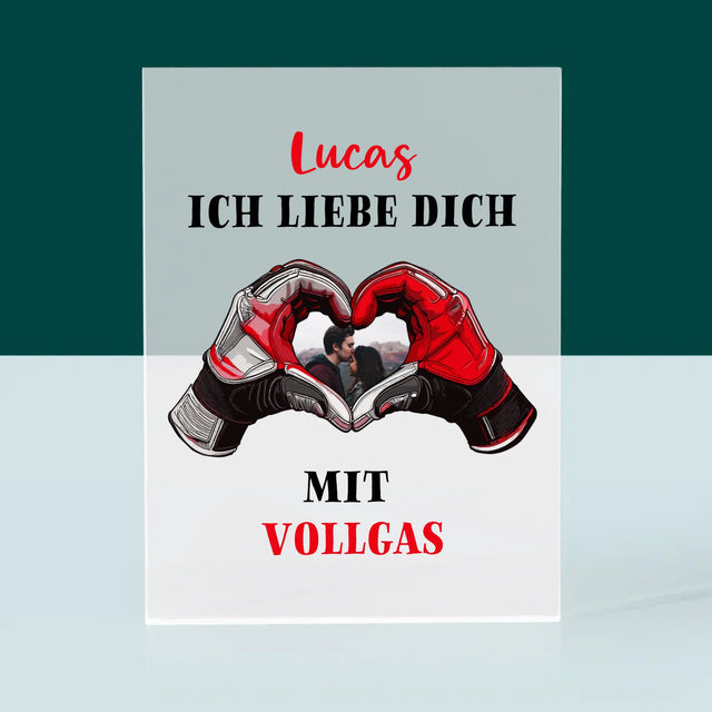 Foto Und Unterschrift: Ich Liebe Dich In Vollen Zügen - Druck Auf Acrylglas