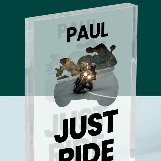 Form-Collage: Just Ride - Druck Auf Acrylglas