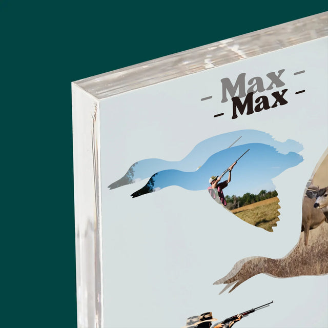 Form-Collage: Für Die Jagd Geschaffen - Druck Auf Acrylglas