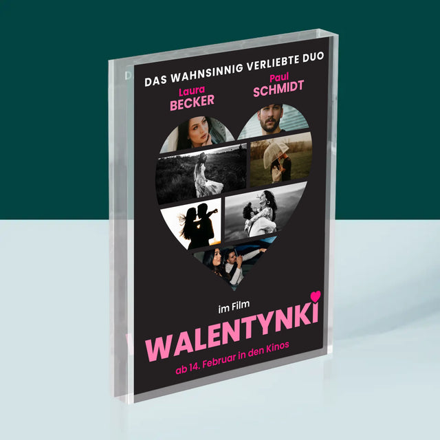 Fotocollage: Filmplakat Zum Valentinstag - Druck Auf Acrylglas