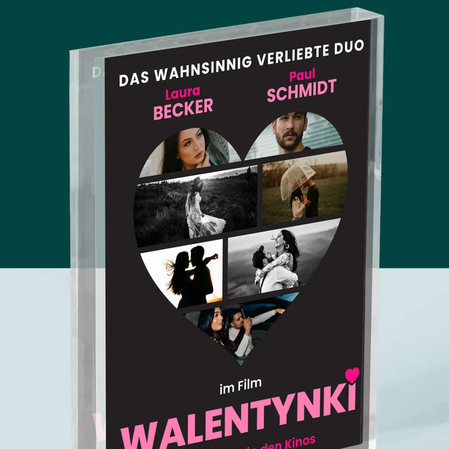 Fotocollage: Filmplakat Zum Valentinstag - Druck Auf Acrylglas