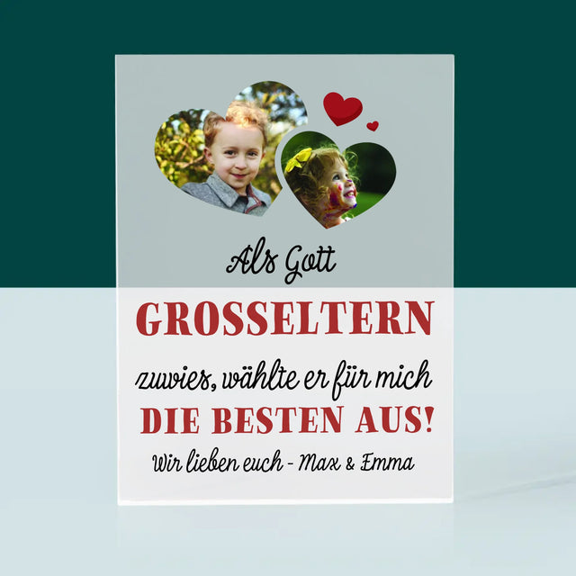 Fotocollage: Als Gott Großeltern Zuwies - Druck Auf Acrylglas