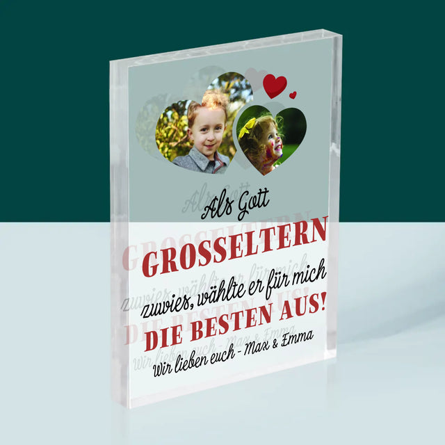 Fotocollage: Als Gott Großeltern Zuwies - Druck Auf Acrylglas