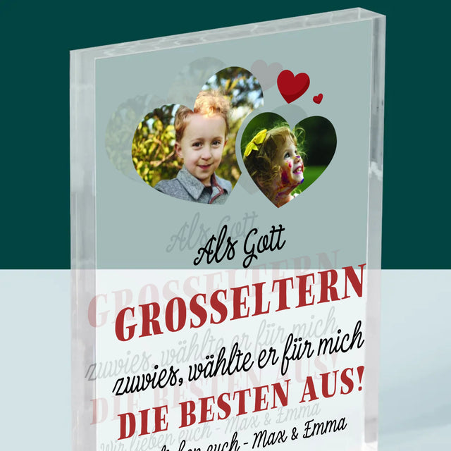 Fotocollage: Als Gott Großeltern Zuwies - Druck Auf Acrylglas