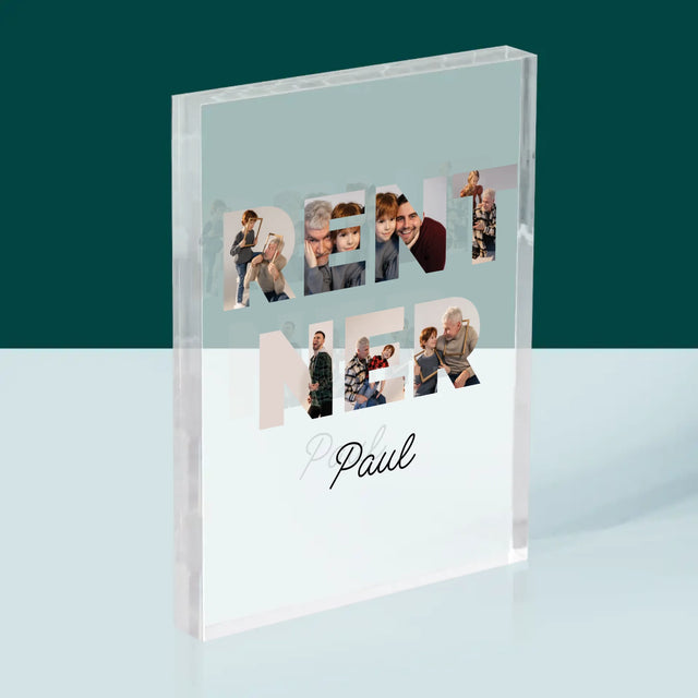 Buchstaben-Collage: Rentner - Druck Auf Acrylglas