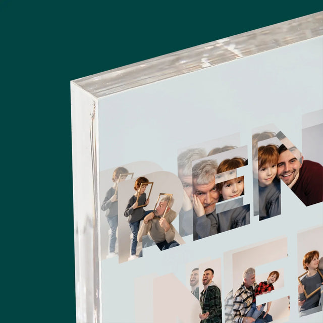 Buchstaben-Collage: Rentner - Druck Auf Acrylglas