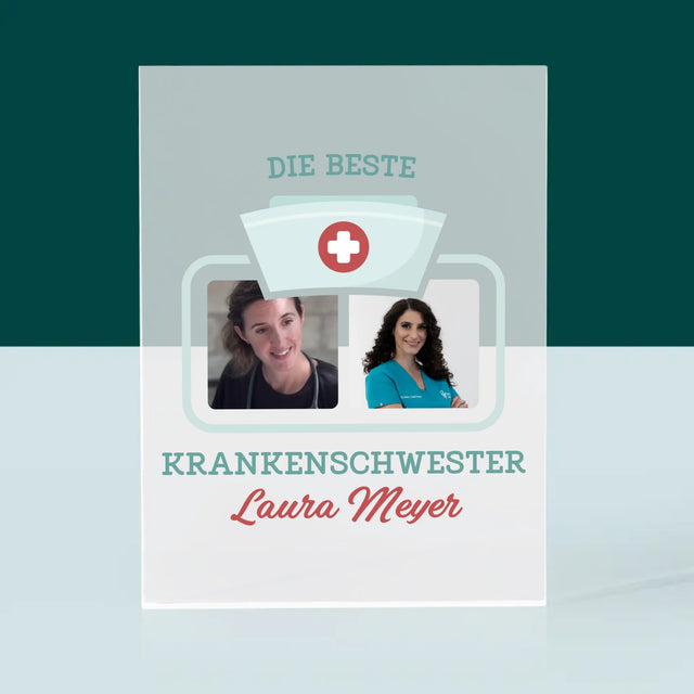Fotocollage: Beste Krankenschwester - Druck Auf Acrylglas
