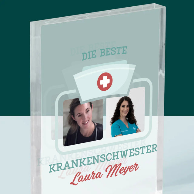 Fotocollage: Beste Krankenschwester - Druck Auf Acrylglas