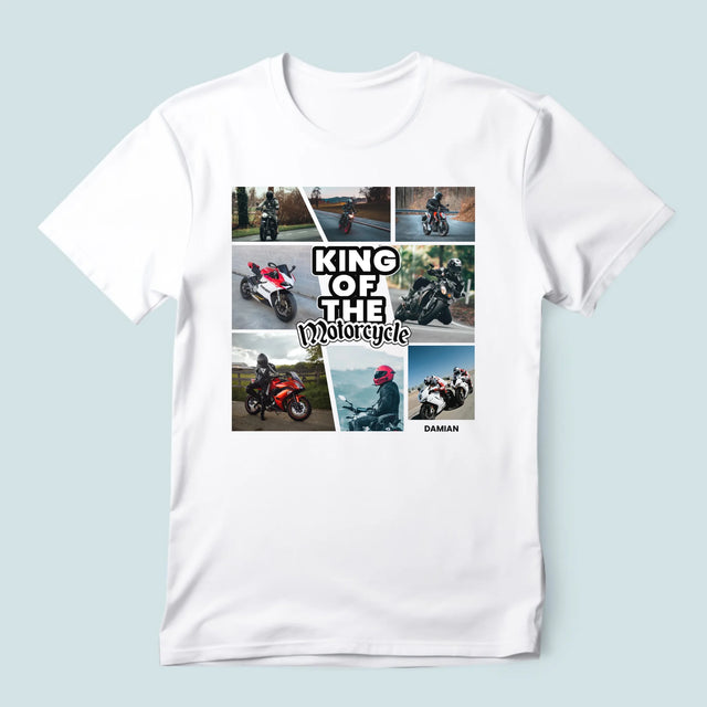 Fotocollage: King Of The Motorcycle - T-Shirt Für Herren