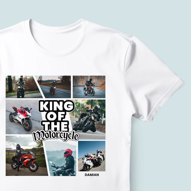 Fotocollage: King Of The Motorcycle - T-Shirt Für Herren