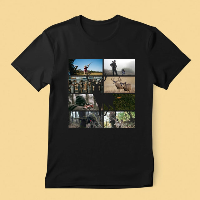 Fotocollage: Der Jäger - T-Shirt Für Herren