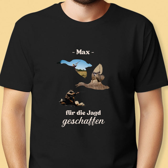 Form-Collage: Für Die Jagd Geschaffen - T-Shirt Für Herren
