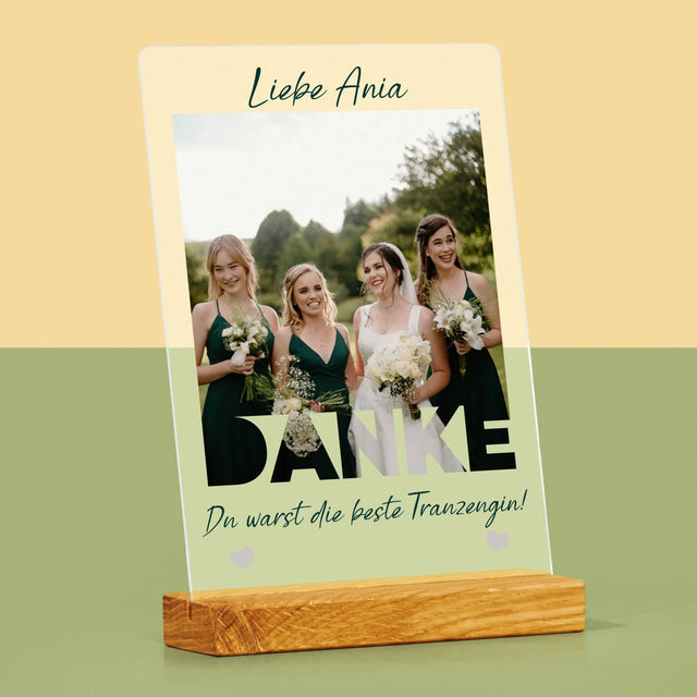 Foto Und Unterschrift: Du Warst Die Beste Trauzeugin  - Druck Auf Acrylglas