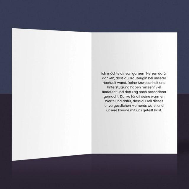 Foto Und Unterschrift: Du Warst Die Beste Trauzeugin  - Glückwunschkarte