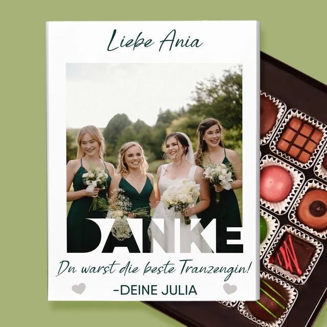 Foto Und Unterschrift: Du Warst Die Beste Trauzeugin  - Pralinen