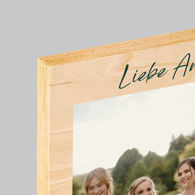 Foto Und Unterschrift: Du Warst Die Beste Trauzeugin  - Druck Auf Holz