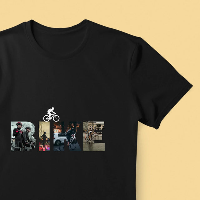 Buchstaben-Collage: Bike - T-Shirt Für Herren