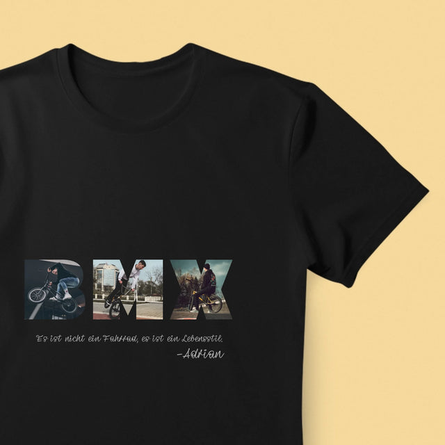 Buchstaben-Collage: Bmx - T-Shirt Für Herren