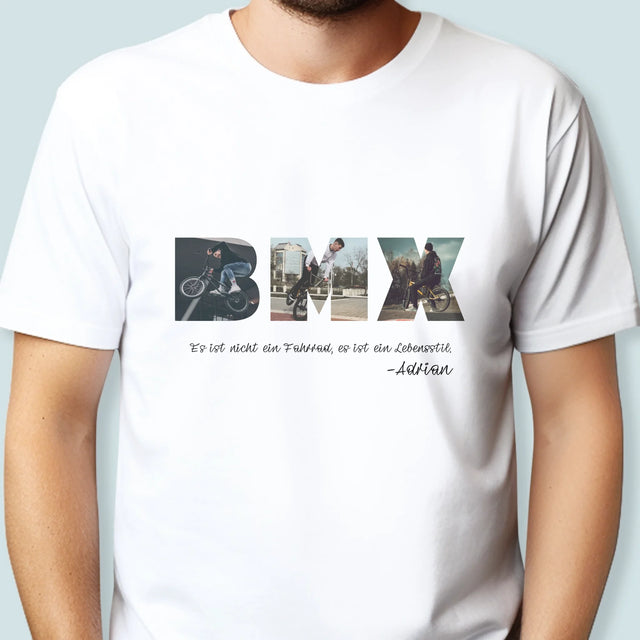Buchstaben-Collage: Bmx - T-Shirt Für Herren
