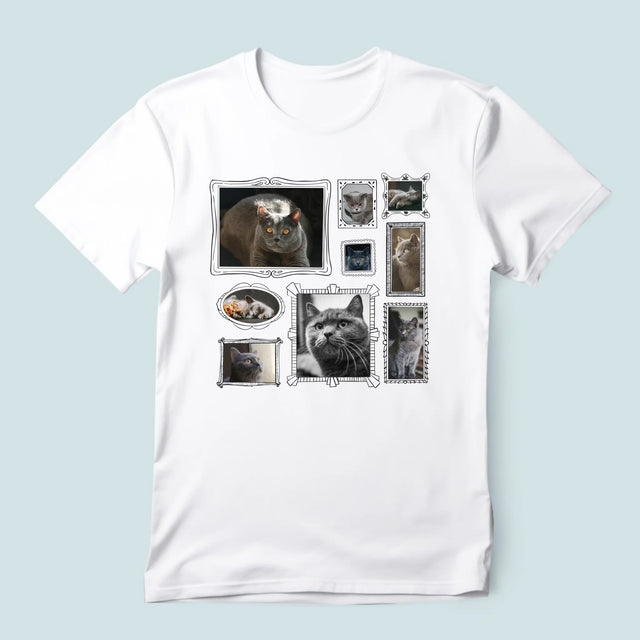 Fotocollage: Fotowand Mit Haustier - T-Shirt Für Herren