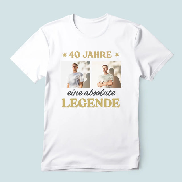 Fotocollage: 40 Jahre Lang Eine Legende - T-Shirt Für Herren