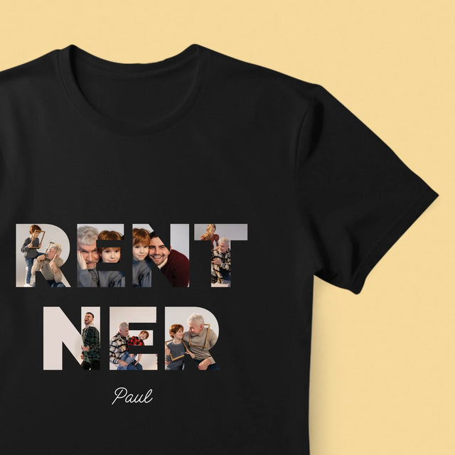 Buchstaben-Collage: Rentner - T-Shirt Für Herren