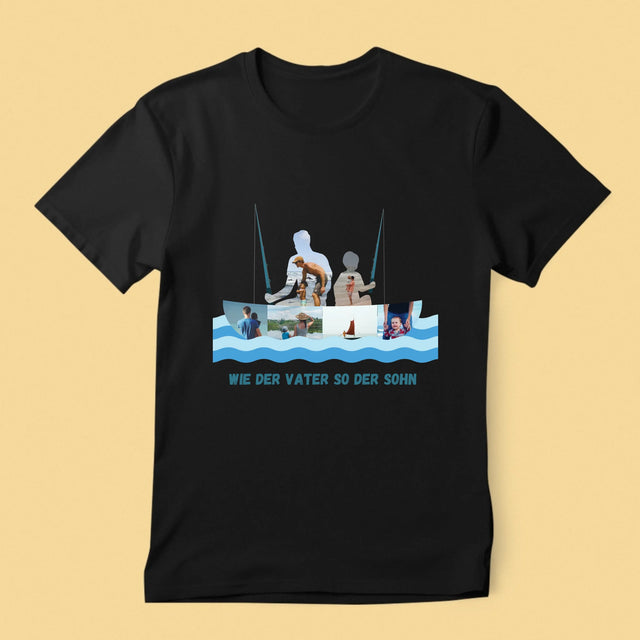 Form-Collage: Wie Der Vater So Der Sohn - T-Shirt Für Herren