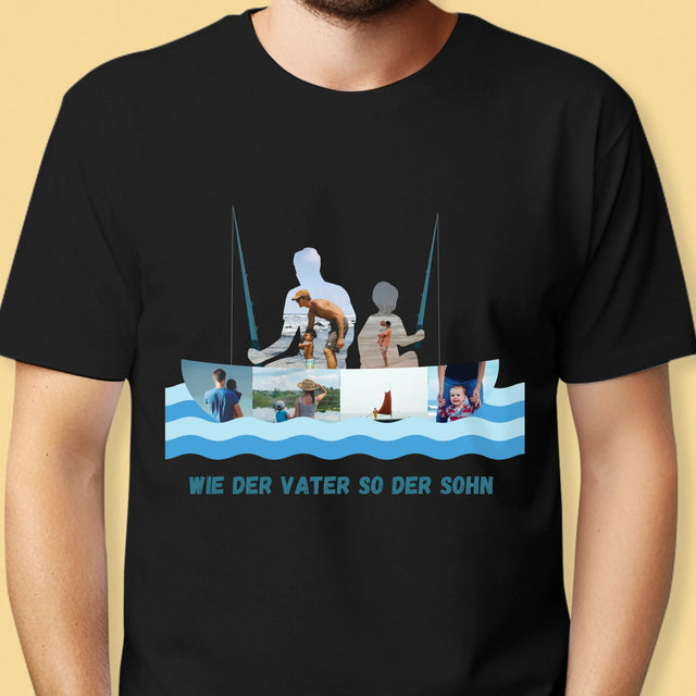 Form-Collage: Wie Der Vater So Der Sohn - T-Shirt Für Herren