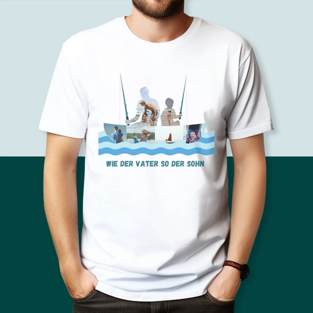 Form-Collage: Wie Der Vater So Der Sohn - T-Shirt Für Herren