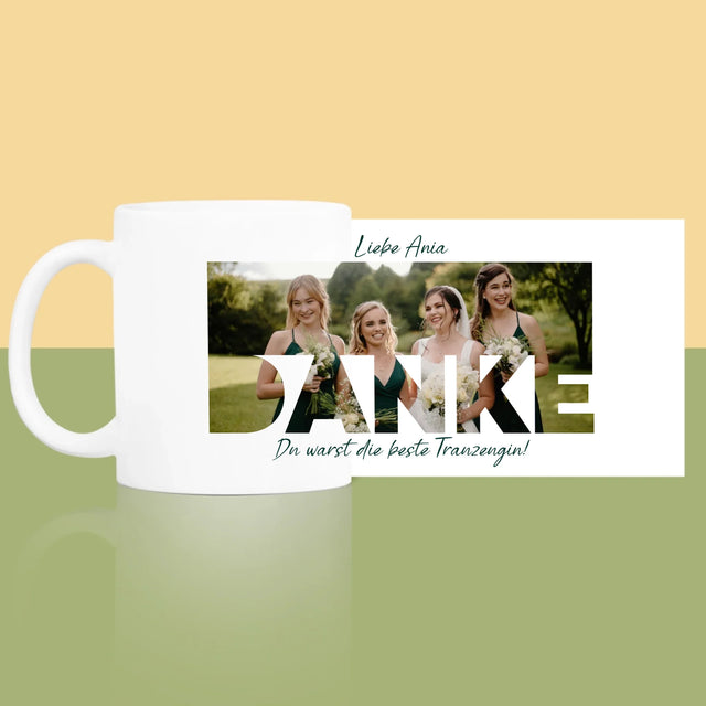 Foto Und Unterschrift: Du Warst Die Beste Trauzeugin  - Tasse