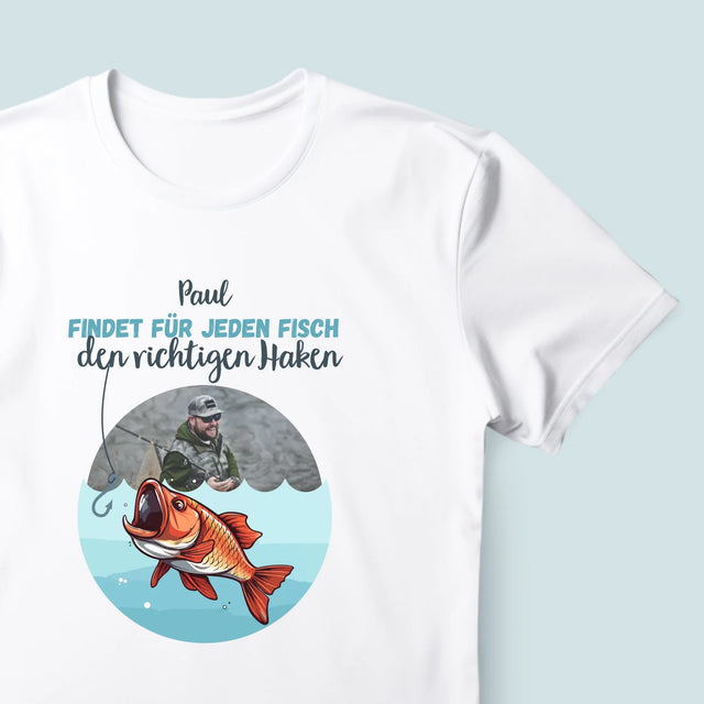 Foto Und Unterschrift: Den Haken Finden - T-Shirt Für Herren