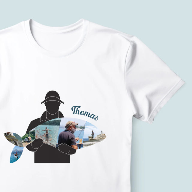 Form-Collage: Jeder Fisch - T-Shirt Für Herren