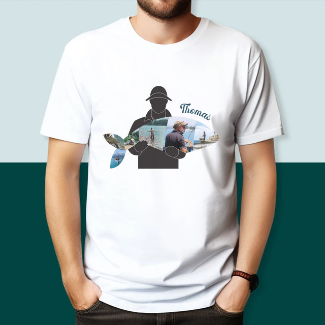 Form-Collage: Jeder Fisch - T-Shirt Für Herren