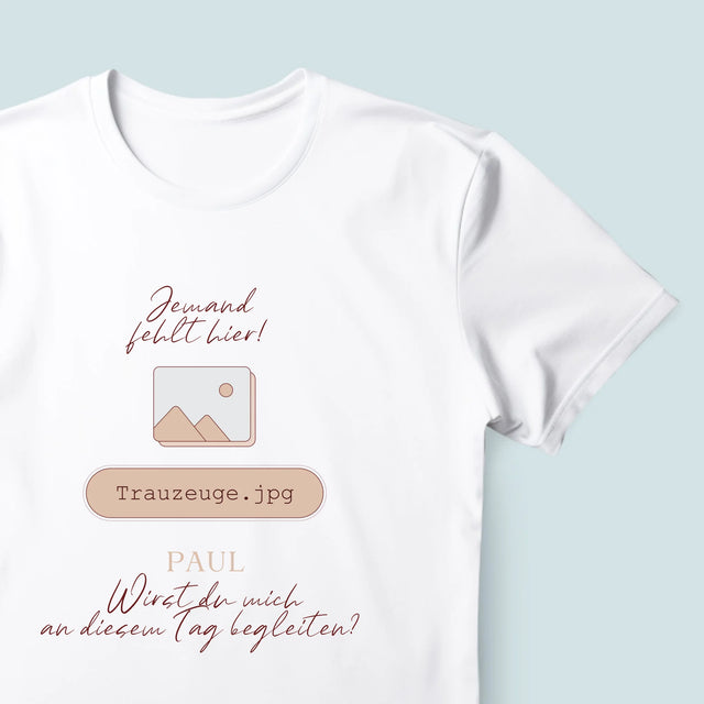 Name Und Unterschrift: Jemand Fehlt - Trauzeuge - T-Shirt Für Herren